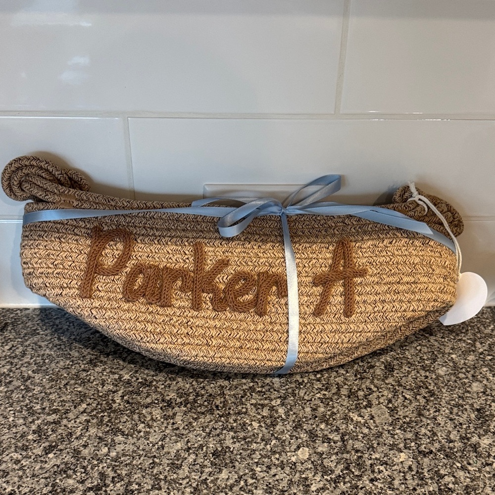 “Parker A” Woven Raffia basket
